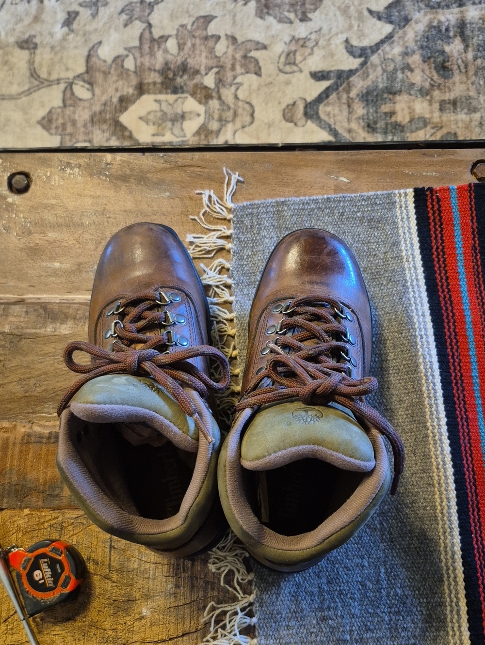 Timberland's Euro Hiker boots. Metal Hardware. Womens Sz.8M. brown Leather (#) - Picture 12 of 13